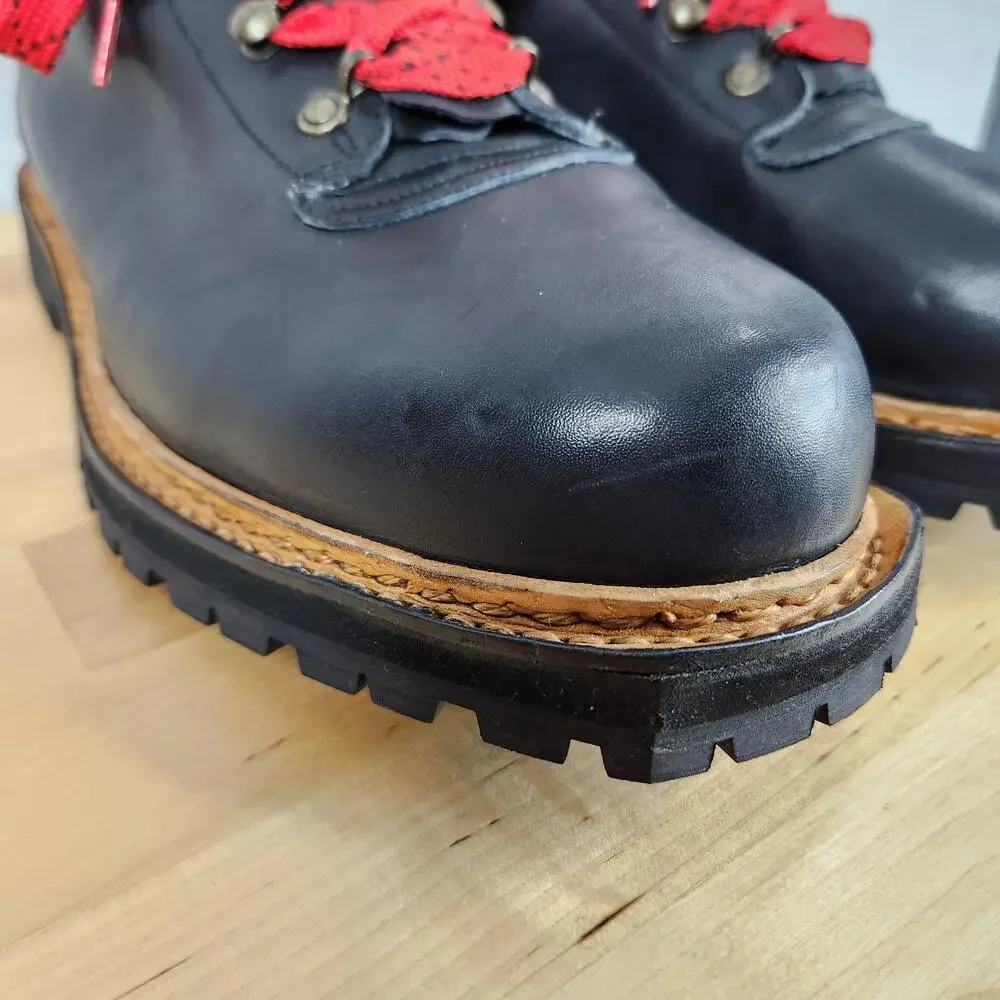 Polo Ralph Lauren Boots Mens 10.5 Navy Leather Vibram Hiker Bench Made England